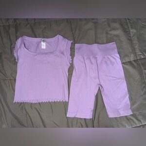 90 Degree girls Purple Tank Top and Shorts Set